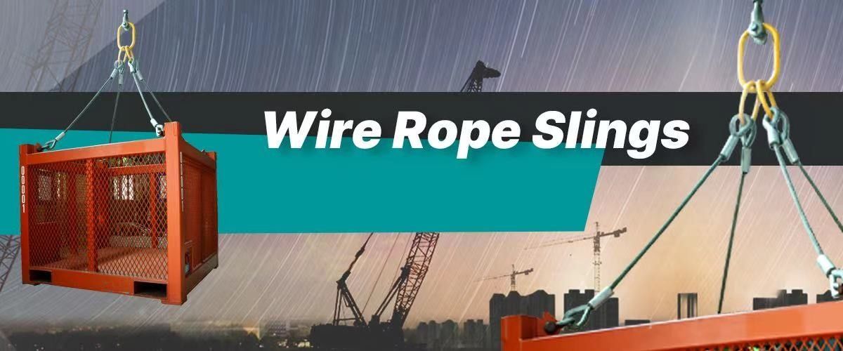 48mm 4-Way Galvanized Steel Wire Rope Lifting Sling Heavy-Duty Lift Sling