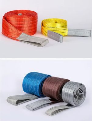 Heavy-Duty 100% Polyester Flat Woven Webbing Slings | EN1492-1 Certified | Safety Factor 7:1
