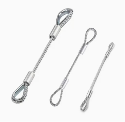 30mm Swaged Wire Rope Sling ∼ 소프트 아이 (플레밍시 아이 또는 엄지 손가락 옵션) 와 함께 스틸 코어